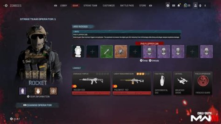MWZ Loadout Screen